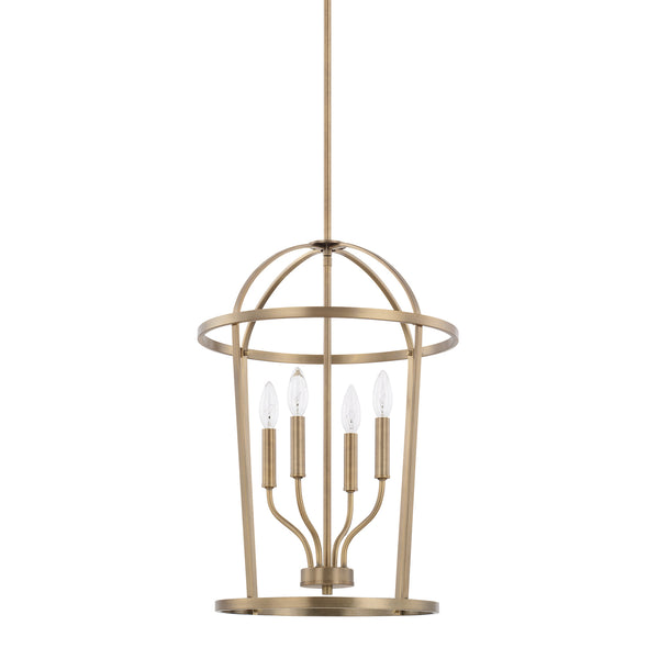 Capital Lighting - 528541AD - Four Light Foyer Pendant - Greyson - Aged Brass from Lighting & Bulbs Unlimited in Charlotte, NC