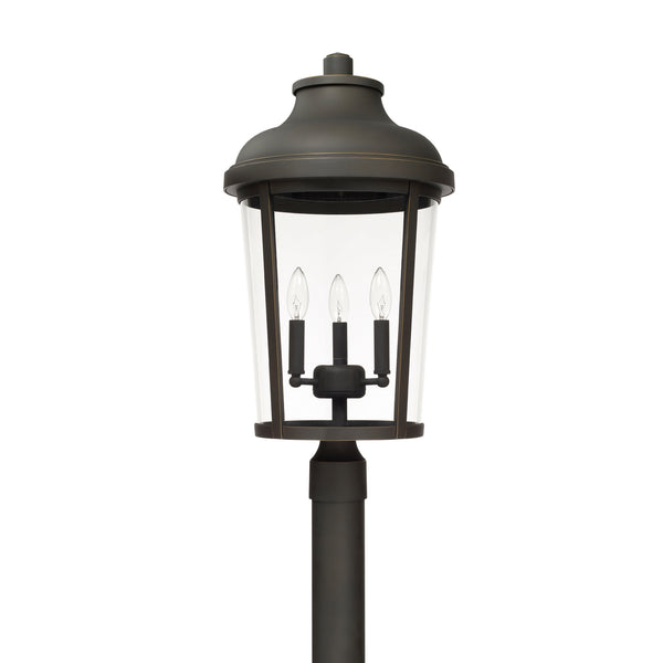 Capital Lighting - 927034OZ - Three Light Outdoor Post Lantern - Dunbar - Oiled Bronze from Lighting & Bulbs Unlimited in Charlotte, NC