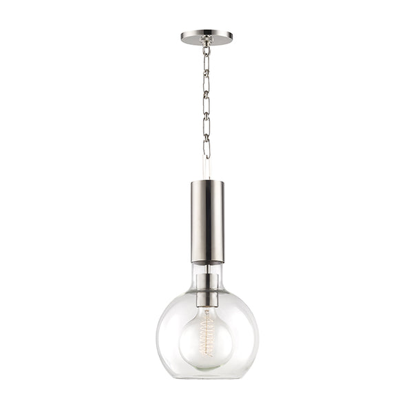 Hudson Valley - 1409-PN - One Light Pendant - Raleigh - Polished Nickel from Lighting & Bulbs Unlimited in Charlotte, NC