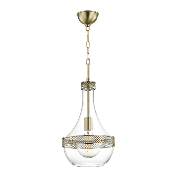 Hudson Valley - 1810-AGB - One Light Pendant - Hagen - Aged Brass from Lighting & Bulbs Unlimited in Charlotte, NC