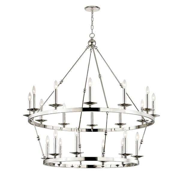 Hudson Valley - 3247-PN - 20 Light Chandelier - Allendale - Polished Nickel from Lighting & Bulbs Unlimited in Charlotte, NC