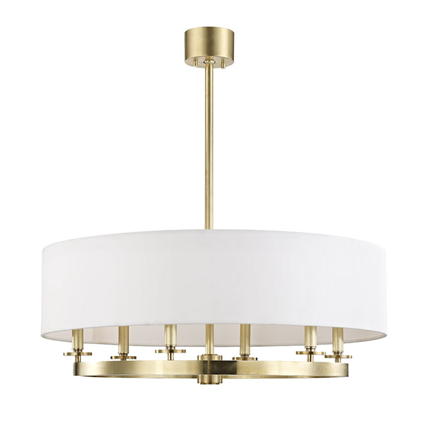 Hudson Valley - 6530-AGB - Six Light Pendant - Durham - Aged Brass from Lighting & Bulbs Unlimited in Charlotte, NC