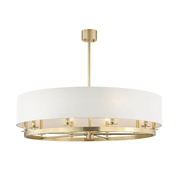 Hudson Valley - 6542-AGB - Ten Light Island Pendant - Durham - Aged Brass from Lighting & Bulbs Unlimited in Charlotte, NC