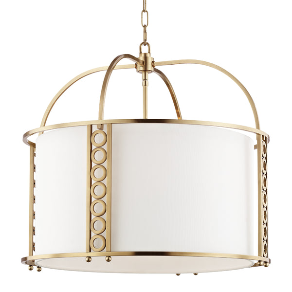 Hudson Valley - 6724-AGB - Eight Light Pendant - Infinity - Aged Brass from Lighting & Bulbs Unlimited in Charlotte, NC