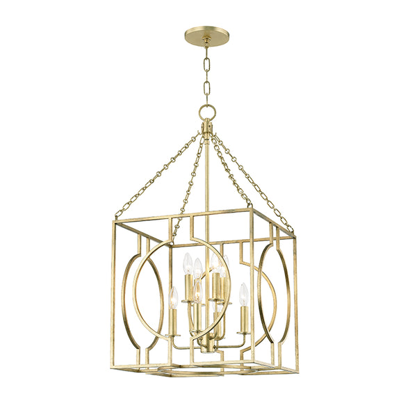 Hudson Valley - 9218-GL - Eight Light Pendant - Octavio - Gold Leaf from Lighting & Bulbs Unlimited in Charlotte, NC