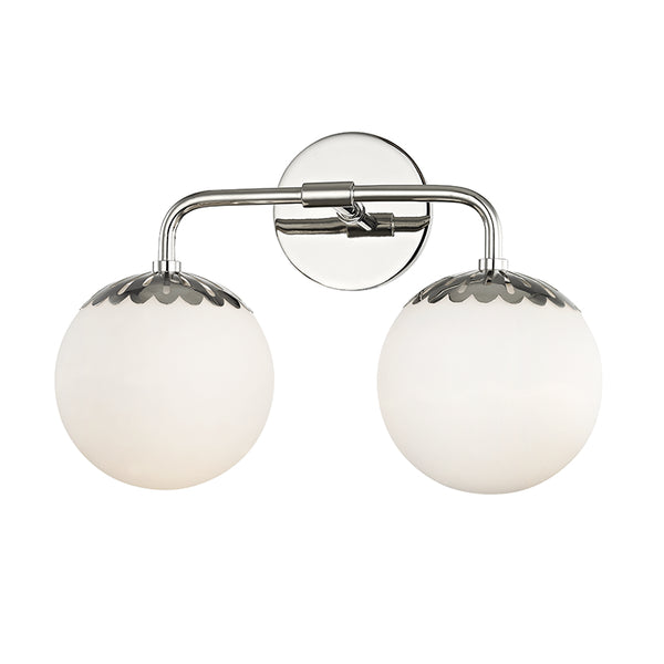 Mitzi - H193302-PN - Two Light Bath Bracket - Paige - Polished Nickel from Lighting & Bulbs Unlimited in Charlotte, NC