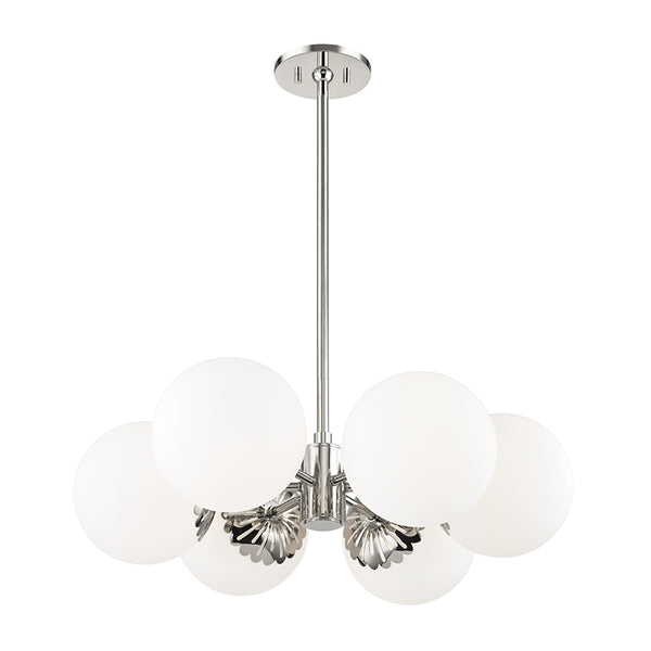 Mitzi - H193806-PN - Six Light Chandelier - Paige - Polished Nickel from Lighting & Bulbs Unlimited in Charlotte, NC