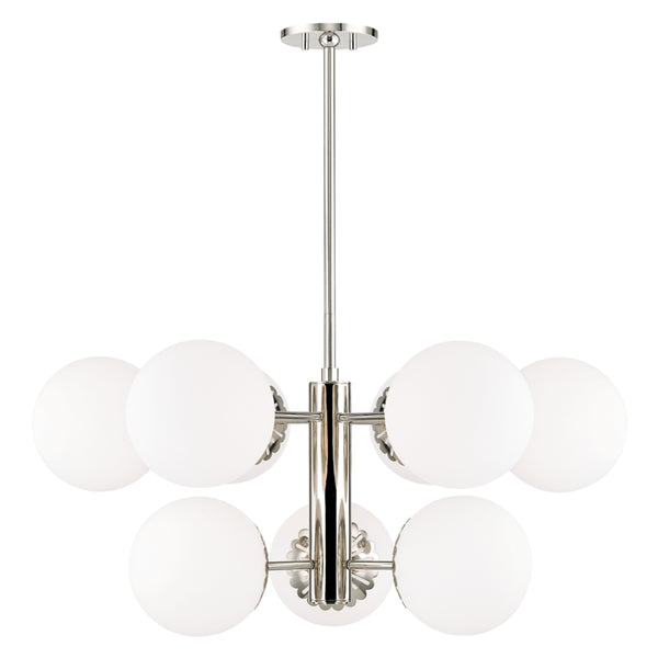 Mitzi - H193809-PN - Nine Light Chandelier - Paige - Polished Nickel from Lighting & Bulbs Unlimited in Charlotte, NC