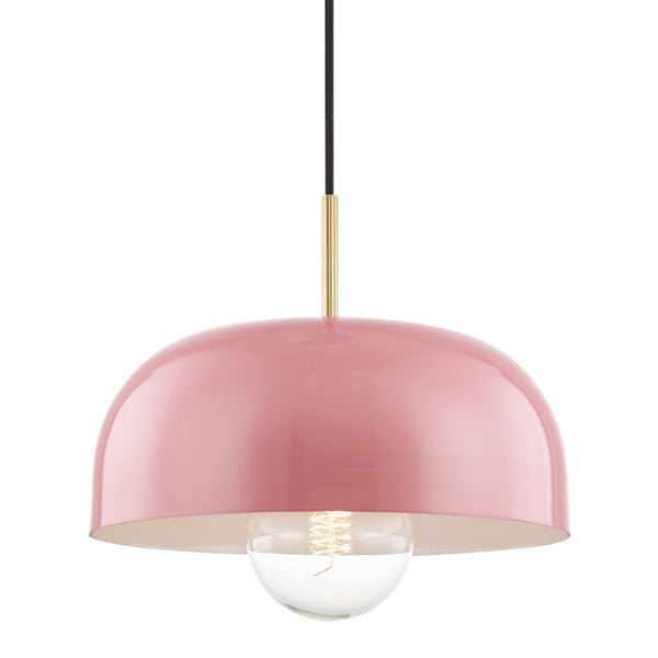 Mitzi - H199701L-AGB/PK - One Light Pendant - Avery - Aged Brass/Pink from Lighting & Bulbs Unlimited in Charlotte, NC