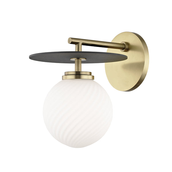 Mitzi - H200101-AGB/BK - LED Wall Sconce - Ellis - Aged Brass/Black from Lighting & Bulbs Unlimited in Charlotte, NC