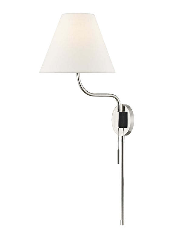 Mitzi - HL240101-PN - One Light Wall Sconce With Plug - Patti - Polished Nickel from Lighting & Bulbs Unlimited in Charlotte, NC