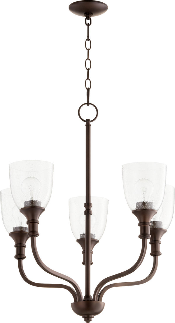 Quorum - 6811-5-186 - Five Light Chandelier - Richmond - Oiled Bronze w/ Clear/Seeded from Lighting & Bulbs Unlimited in Charlotte, NC