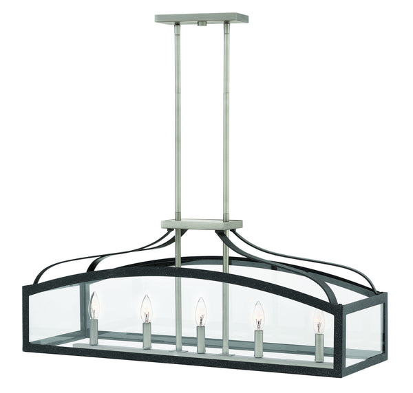 Hinkley - 3416DZ - LED Linear Chandelier - Clarendon - Aged Zinc from Lighting & Bulbs Unlimited in Charlotte, NC