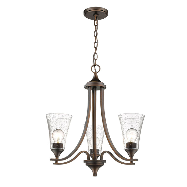 Millennium - 1463-RBZ - Three Light Chandelier - Natalie - Rubbed Bronze from Lighting & Bulbs Unlimited in Charlotte, NC