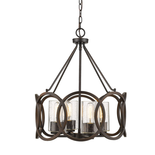 Millennium - 2354-RBZ - Four Light Chandelier - Delano - Rubbed Bronze from Lighting & Bulbs Unlimited in Charlotte, NC