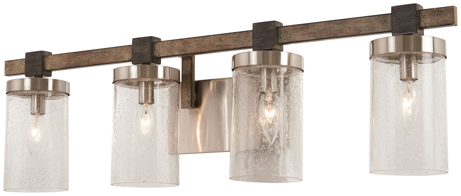Minka-Lavery - 4634-106 - Four Light Bath - Bridlewood - Stone Grey W/Brushed Nickel from Lighting & Bulbs Unlimited in Charlotte, NC