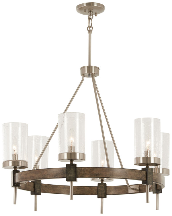 Minka-Lavery - 4636-106 - Six Light Chandelier - Bridlewood - Stone Grey W/Brushed Nickel from Lighting & Bulbs Unlimited in Charlotte, NC