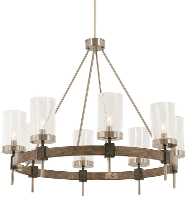 Minka-Lavery - 4638-106 - Eight Light Chandelier - Bridlewood - Stone Grey W/Brushed Nickel from Lighting & Bulbs Unlimited in Charlotte, NC