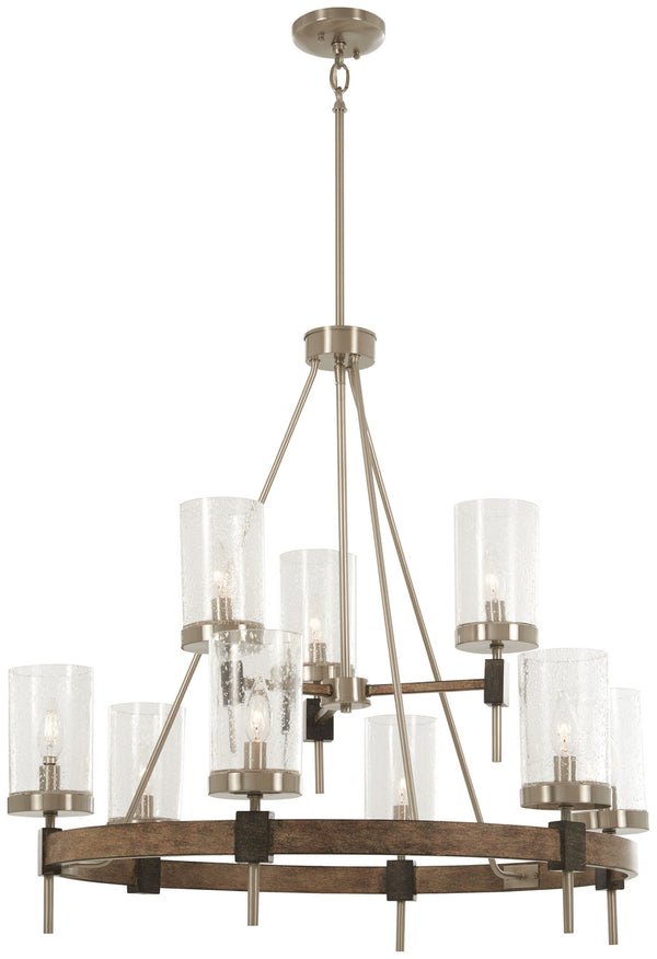 Minka-Lavery - 4639-106 - Nine Light Chandelier - Bridlewood - Stone Grey W/Brushed Nickel from Lighting & Bulbs Unlimited in Charlotte, NC