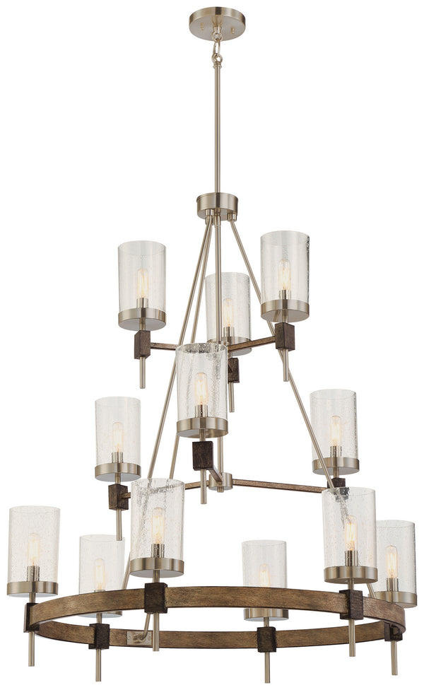 Minka-Lavery - 4641-106 - 12 Light Chandelier - Bridlewood - Stone Grey W/Brushed Nickel from Lighting & Bulbs Unlimited in Charlotte, NC