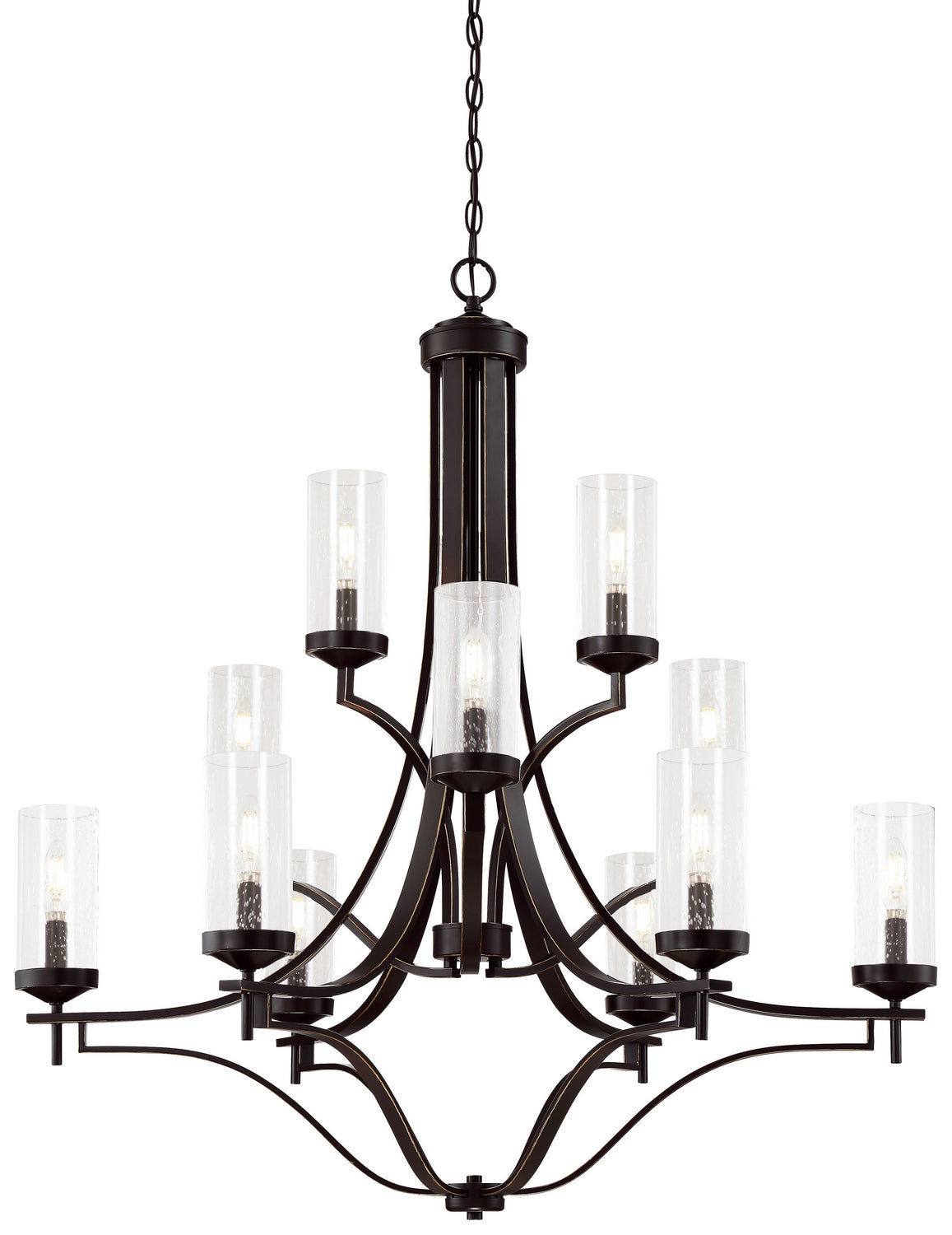 Minka-Lavery - 4646-579 - 12 Light Chandelier - Elyton - Downton Bronze With Gold Highl from Lighting & Bulbs Unlimited in Charlotte, NC