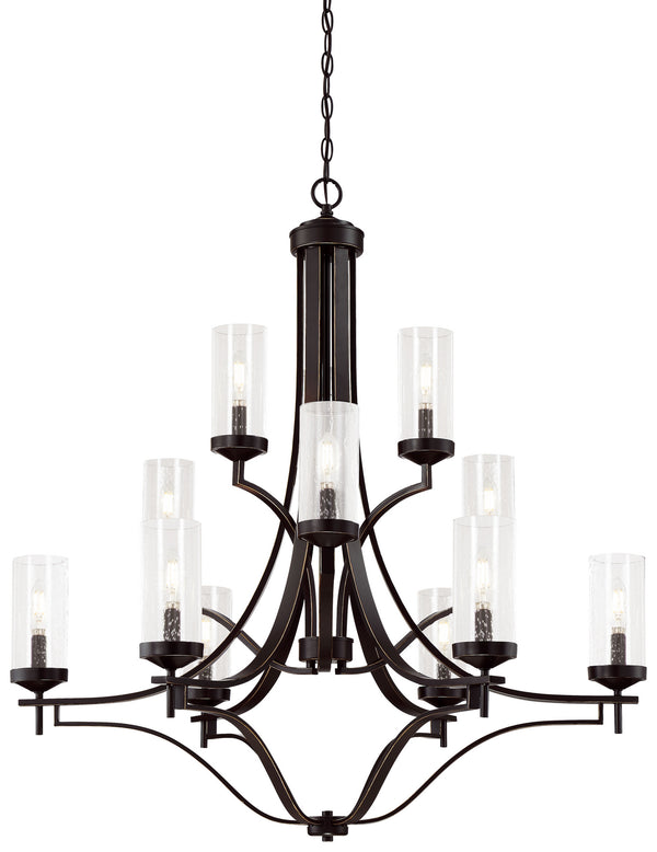 Minka-Lavery - 4646-579 - 12 Light Chandelier - Elyton - Downton Bronze With Gold Highl from Lighting & Bulbs Unlimited in Charlotte, NC