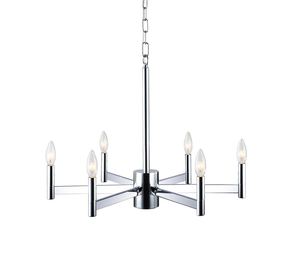 Matteo Lighting - C52606CH - Six Light Chandelier - Euryale - Chrome from Lighting & Bulbs Unlimited in Charlotte, NC