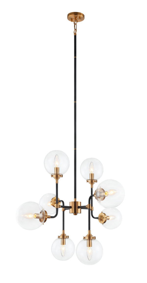 Matteo Lighting - C58208AGCL - Eight Light Chandelier - Particles - Aged Gold Brass from Lighting & Bulbs Unlimited in Charlotte, NC