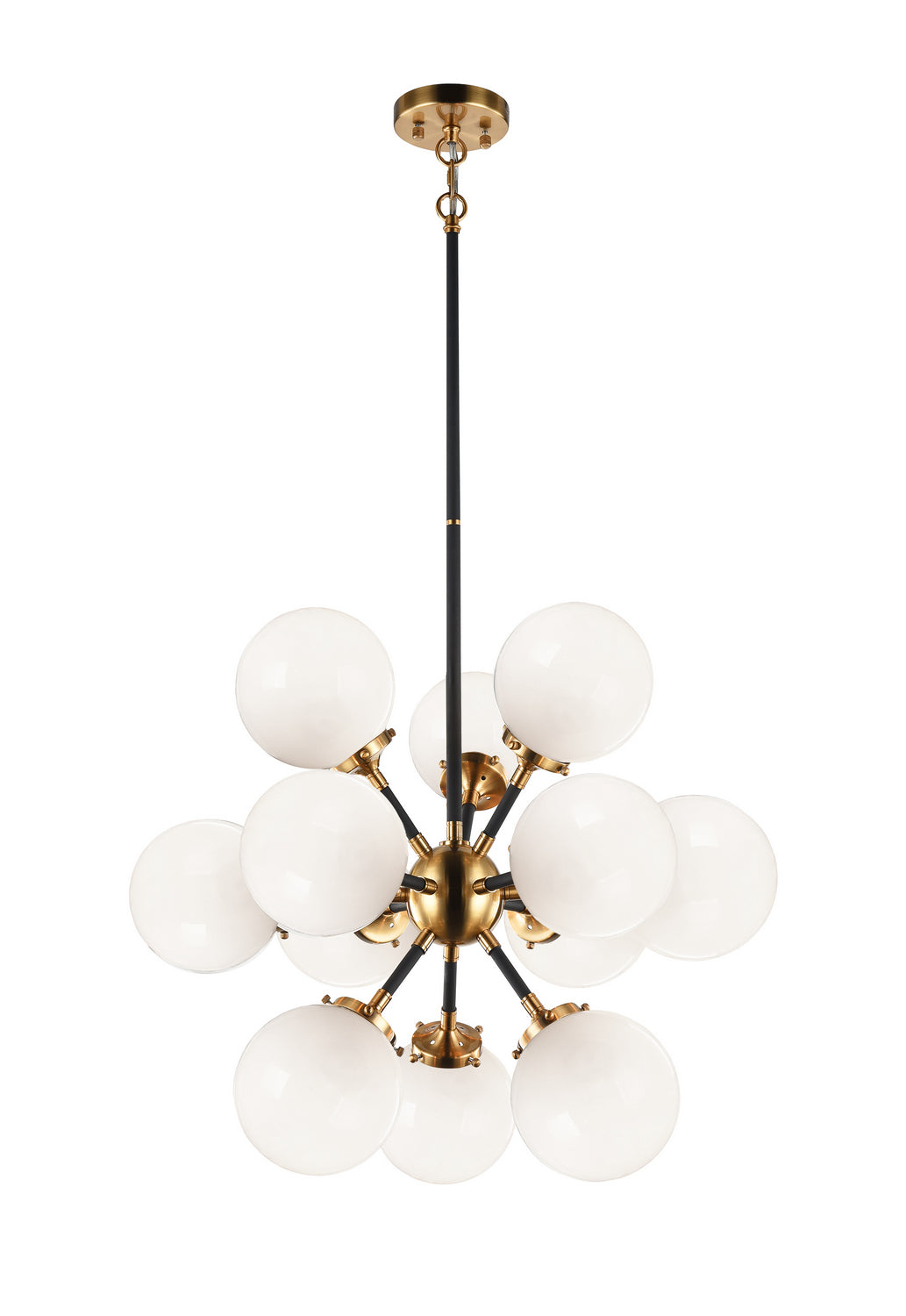 Matteo Lighting - C62812AGOP - 12 Light Chandelier - Soleil - Aged Gold Brass from Lighting & Bulbs Unlimited in Charlotte, NC