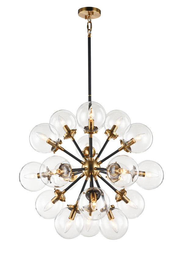 Matteo Lighting - C62818AGCL - 18 Light Chandelier - Soleil - Aged Gold Brass from Lighting & Bulbs Unlimited in Charlotte, NC