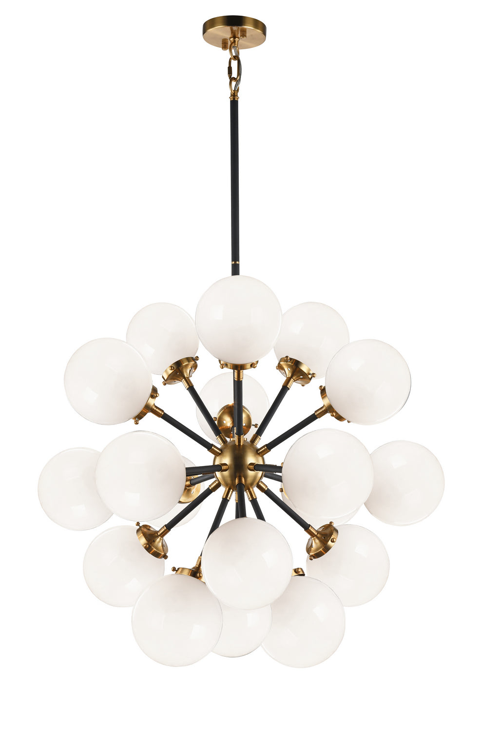 Matteo Lighting - C62818AGOP - 18 Light Chandelier - Soleil - Aged Gold Brass from Lighting & Bulbs Unlimited in Charlotte, NC