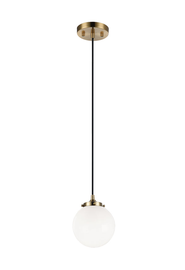 Matteo Lighting - C63001AGOP - One Light Pendant - The Bougie - Aged Gold Brass from Lighting & Bulbs Unlimited in Charlotte, NC