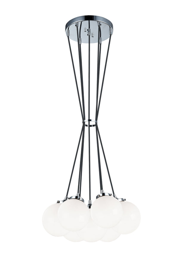 Matteo Lighting - C63007CHOP - Seven Light Chandelier - The Bougie - Chrome from Lighting & Bulbs Unlimited in Charlotte, NC