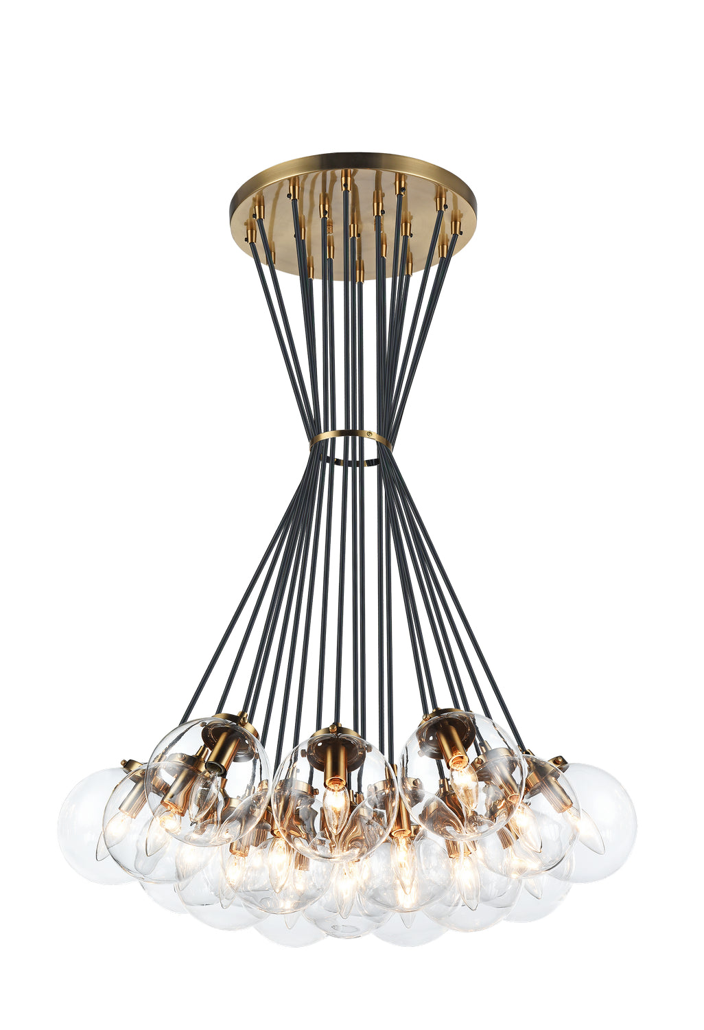 Matteo Lighting - C63019AGCL - 19 Light Chandelier - The Bougie - Aged Gold Brass from Lighting & Bulbs Unlimited in Charlotte, NC