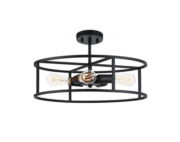 Matteo Lighting - X71604RB - Four Light Flush Mount - Candid - Rusty Black from Lighting & Bulbs Unlimited in Charlotte, NC
