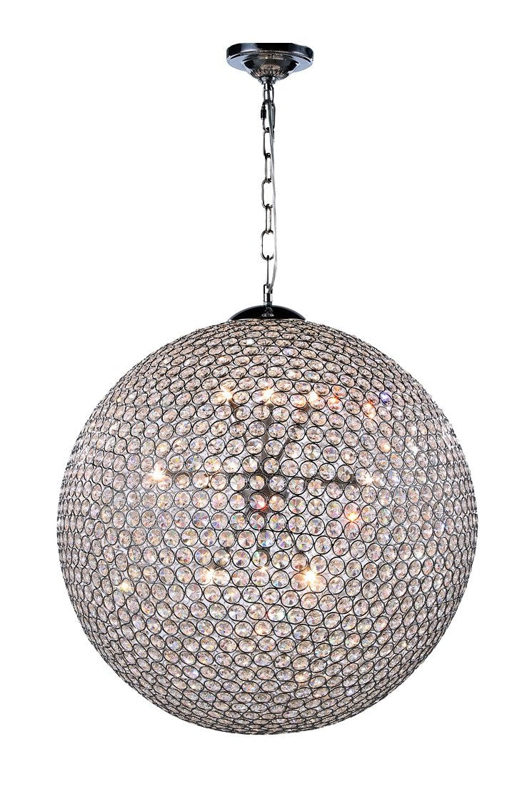 Elegant Lighting - V2102D24C/RC - 12 Light Pendant - Cabaret - Chrome from Lighting & Bulbs Unlimited in Charlotte, NC
