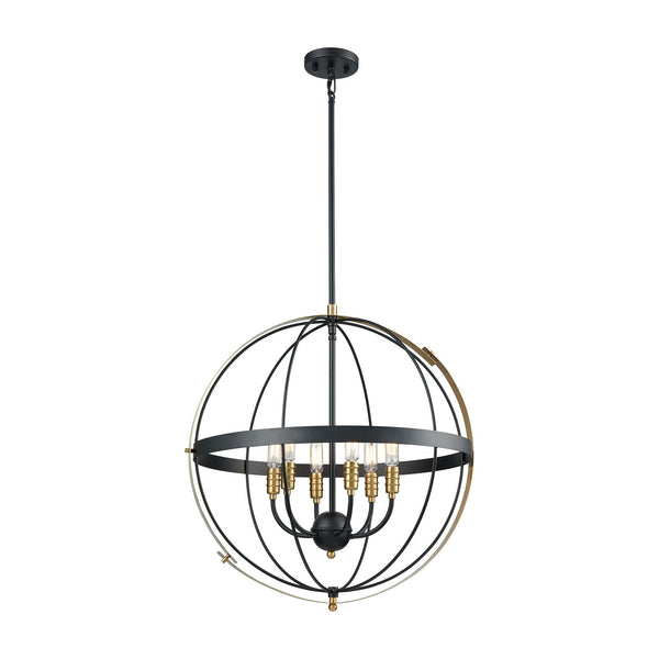 ELK Home - 15286/6 - Six Light Chandelier - Caldwell - Matte Black from Lighting & Bulbs Unlimited in Charlotte, NC