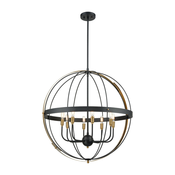 ELK Home - 15287/8 - Eight Light Chandelier - Caldwell - Matte Black from Lighting & Bulbs Unlimited in Charlotte, NC