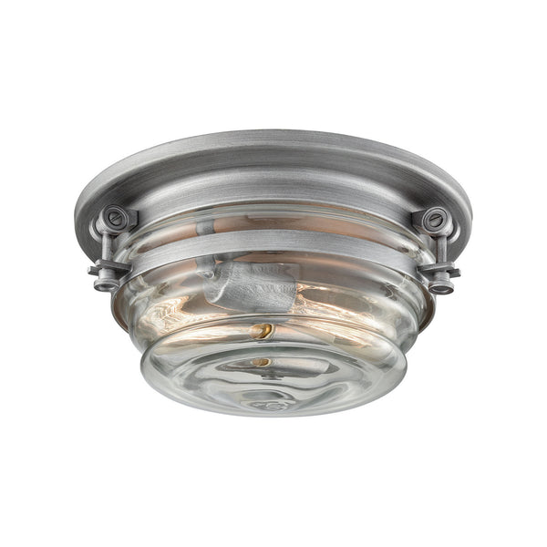ELK Home - 16103/2 - Two Light Flush Mount - Riley - Weathered Zinc from Lighting & Bulbs Unlimited in Charlotte, NC