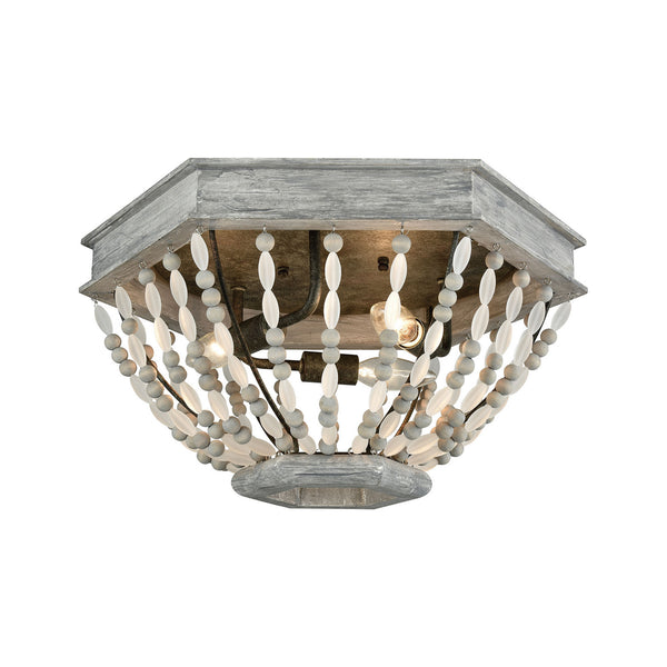 ELK Home - 33191/3 - Three Light Flush Mount - Summerton - Washed Gray from Lighting & Bulbs Unlimited in Charlotte, NC