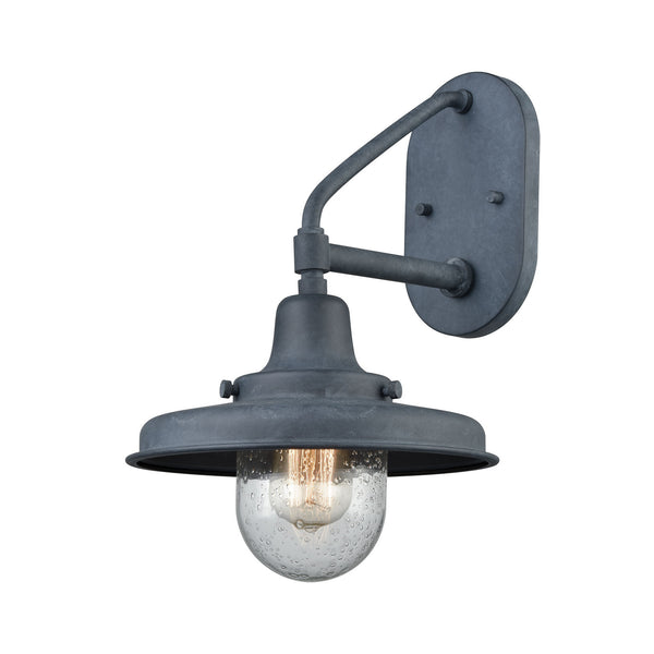 ELK Home - 57162/1 - One Light Outdoor Wall Sconce - Vinton Station - Aged Zinc from Lighting & Bulbs Unlimited in Charlotte, NC