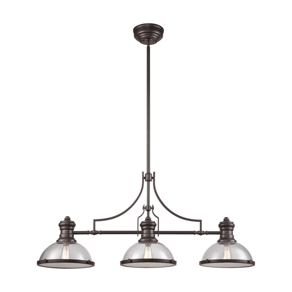 ELK Home - 66535-3 - Three Light Linear Chandelier - Chadwick - Oil Rubbed Bronze from Lighting & Bulbs Unlimited in Charlotte, NC