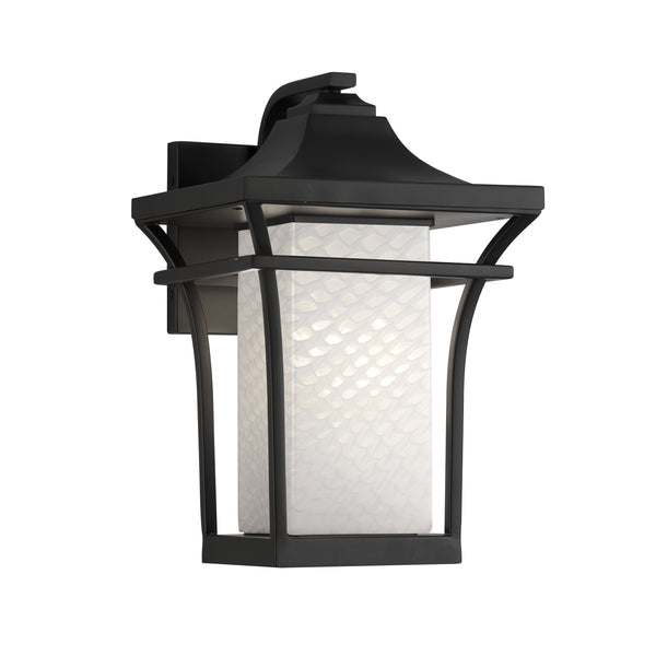 Justice Designs - FSN-7521W-WEVE-MBLK - LED Wall Sconce - Fusion - Matte Black from Lighting & Bulbs Unlimited in Charlotte, NC