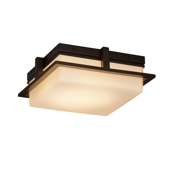 Justice Designs - FSN-7560W-OPAL-DBRZ - LED Outdoor Flush Mount - Fusion - Dark Bronze from Lighting & Bulbs Unlimited in Charlotte, NC