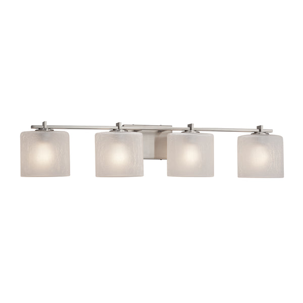 Justice Designs - FSN-8444-30-FRCR-NCKL - Four Light Bath Bar - Fusion - Brushed Nickel from Lighting & Bulbs Unlimited in Charlotte, NC