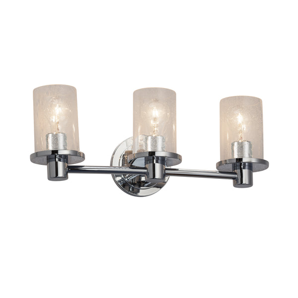 Justice Designs - FSN-8513-10-SEED-CROM - Three Light Bath Bar - Fusion - Polished Chrome from Lighting & Bulbs Unlimited in Charlotte, NC