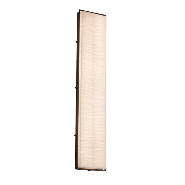 Justice Designs - PNA-7568W-WAVE-DBRZ - LED Wall Sconce - Porcelina - Dark Bronze from Lighting & Bulbs Unlimited in Charlotte, NC