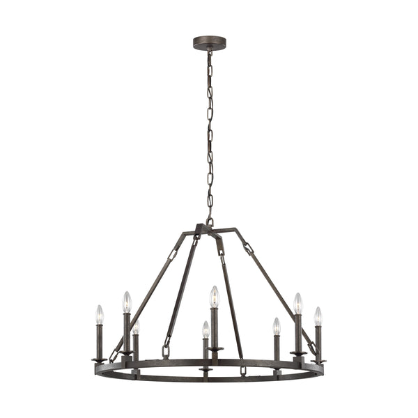 Visual Comfort Studio - F3214/8SMS - Eight Light Chandelier - Landen - Smith Steel from Lighting & Bulbs Unlimited in Charlotte, NC