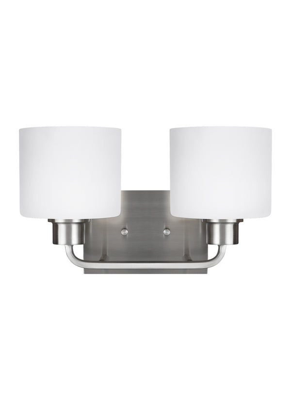 Generation Lighting - 4428802-962 - Two Light Wall / Bath - Canfield - Brushed Nickel from Lighting & Bulbs Unlimited in Charlotte, NC