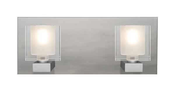 Besa - 2WF-BOLOFR-SN - Two Light Vanity - Bolo - Satin Nickel from Lighting & Bulbs Unlimited in Charlotte, NC